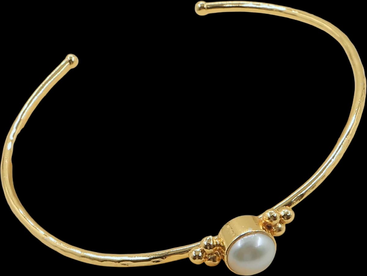 GOLDEN CHAIN & PEARL MINIMALİST BİLEKLİK