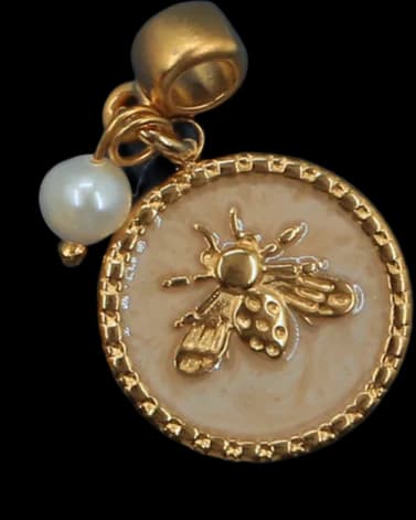 Golden Bee & Pearl Heritage Charm