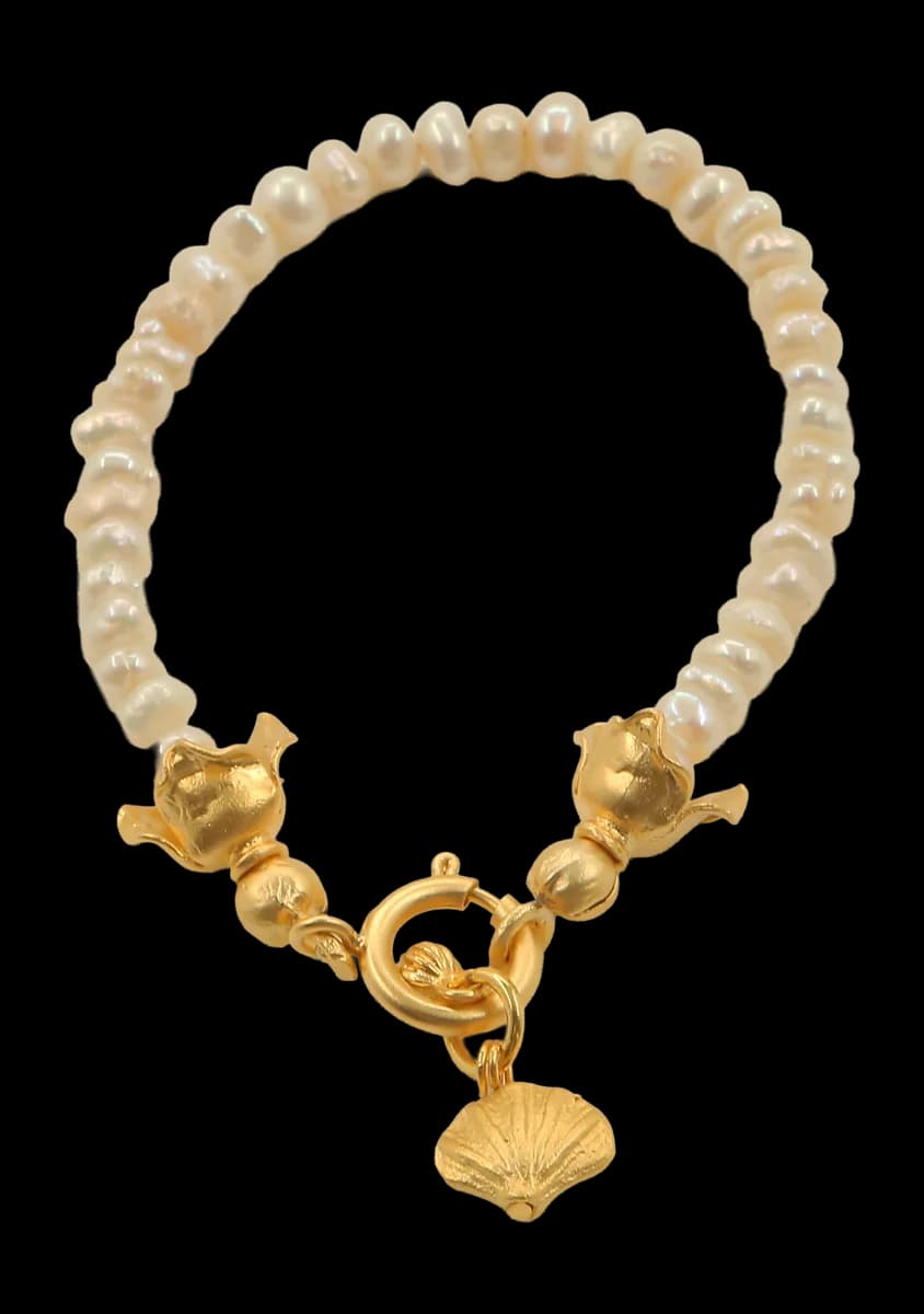 GOLDEN SHELL İNCİ BİLEKLİK 