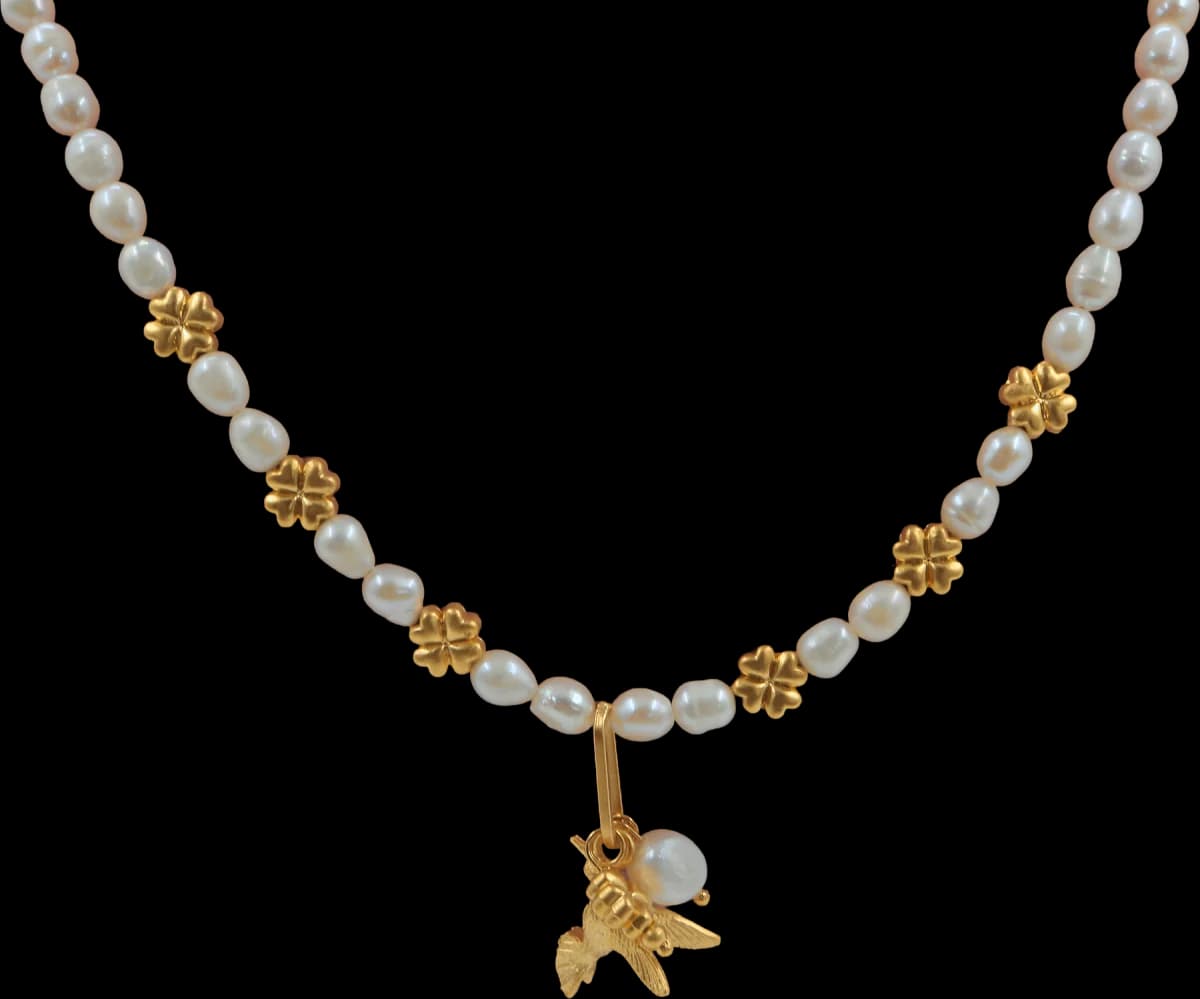 CLOVER LUCK İNCİ KOLYE