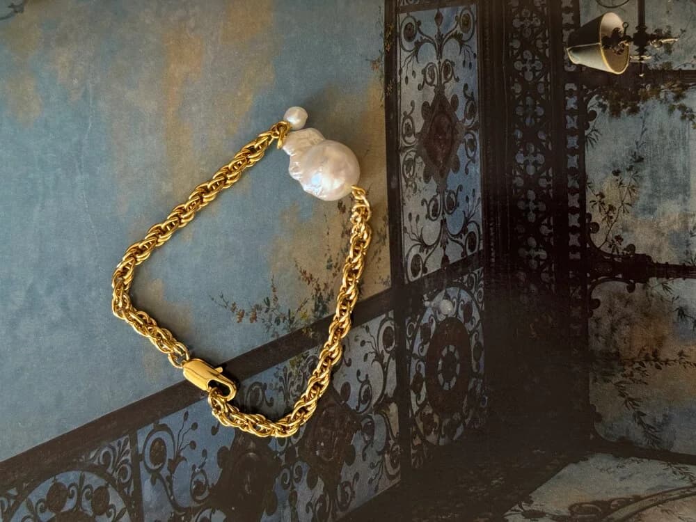 GOLDEN CHAIN & BAROQUE İNCİ BİLEKLİK