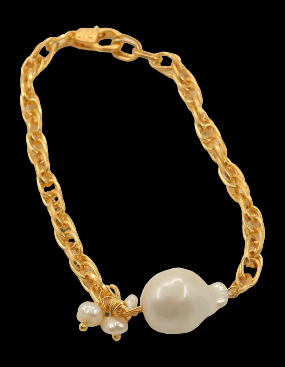 GOLDEN CHAIN & BAROQUE İNCİ BİLEKLİK
