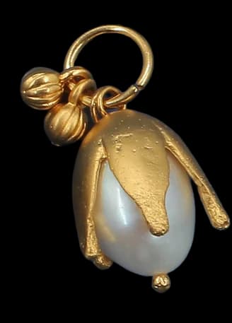 Golden Blossom Pearl Pendant